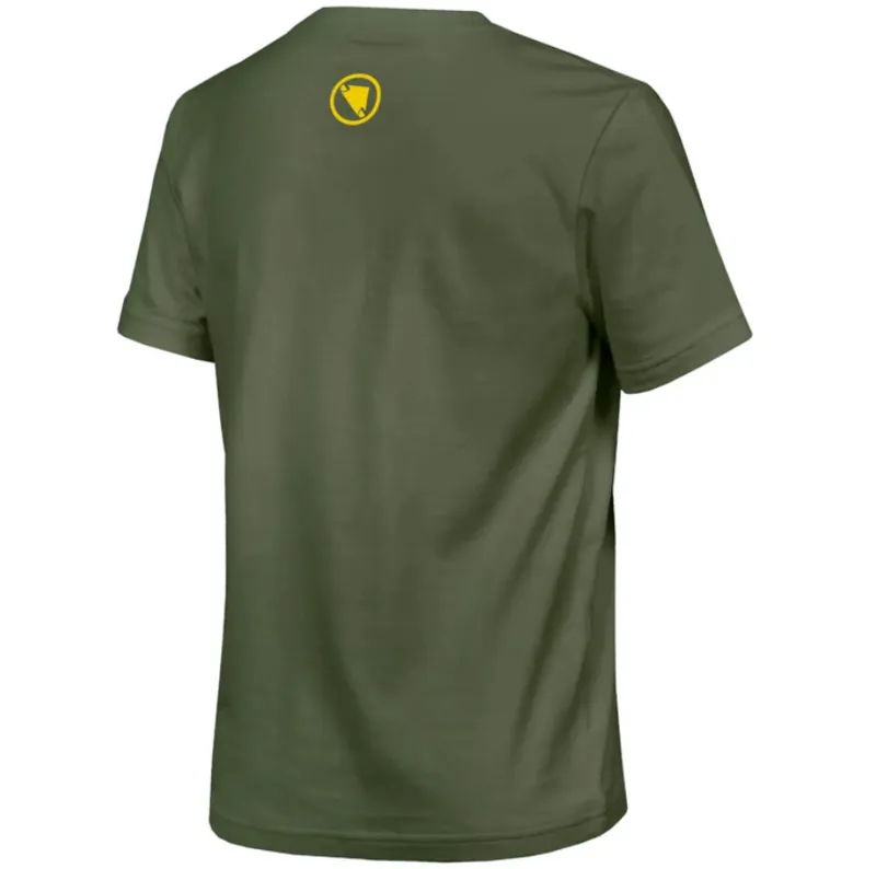 Endura Kid's One Clan Organic Tee Camo Olive Green-1